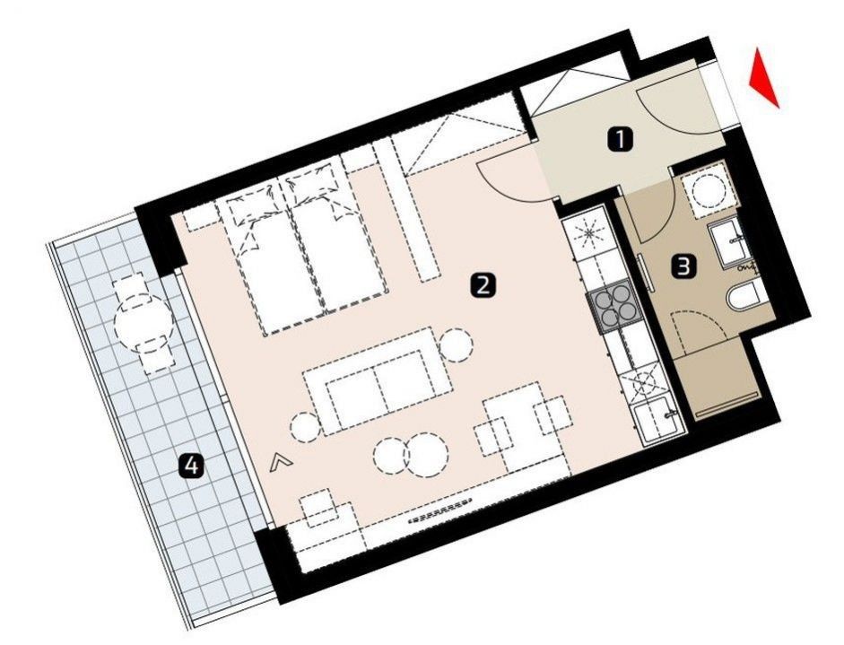 Prodej bytu 1+kk 41 m² - foto 3