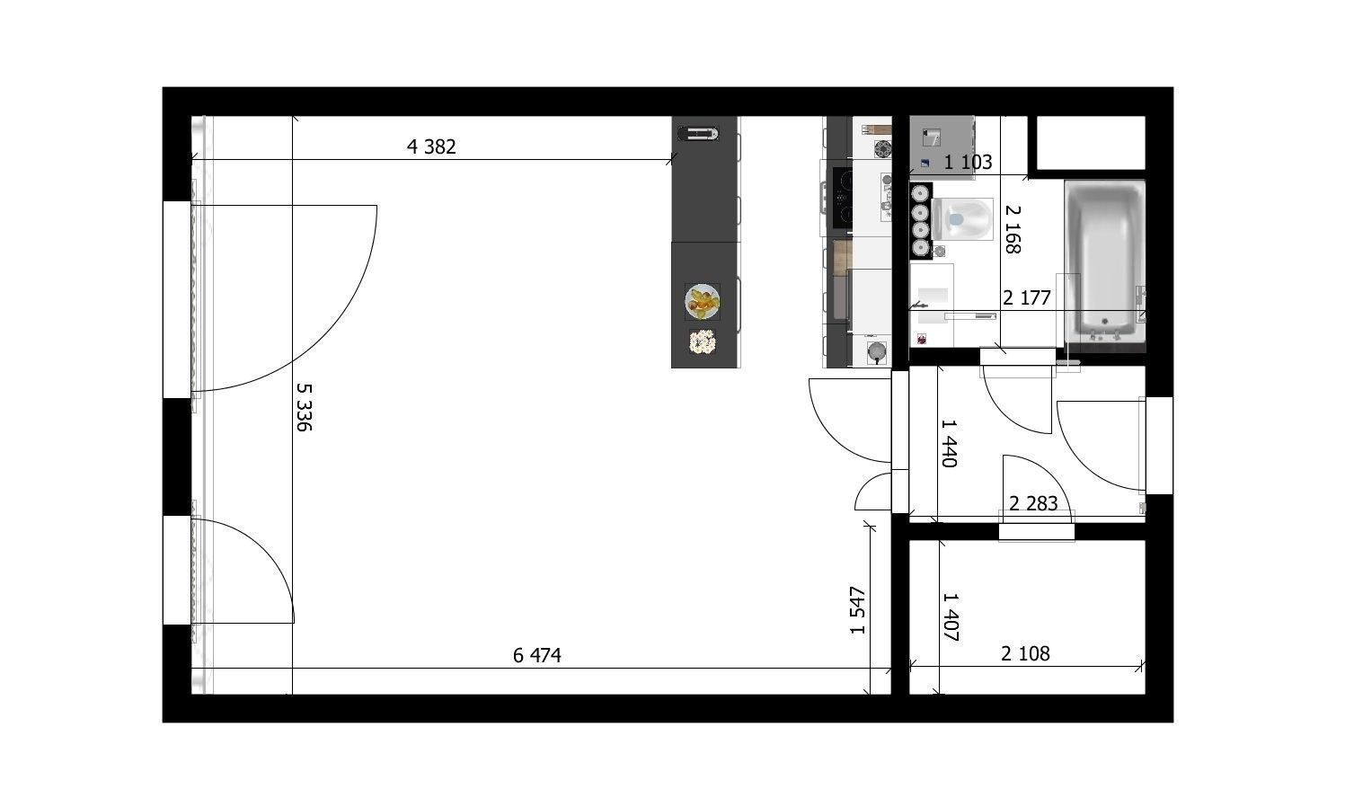 Pronájem bytu 1+kk 45 m² - foto 24