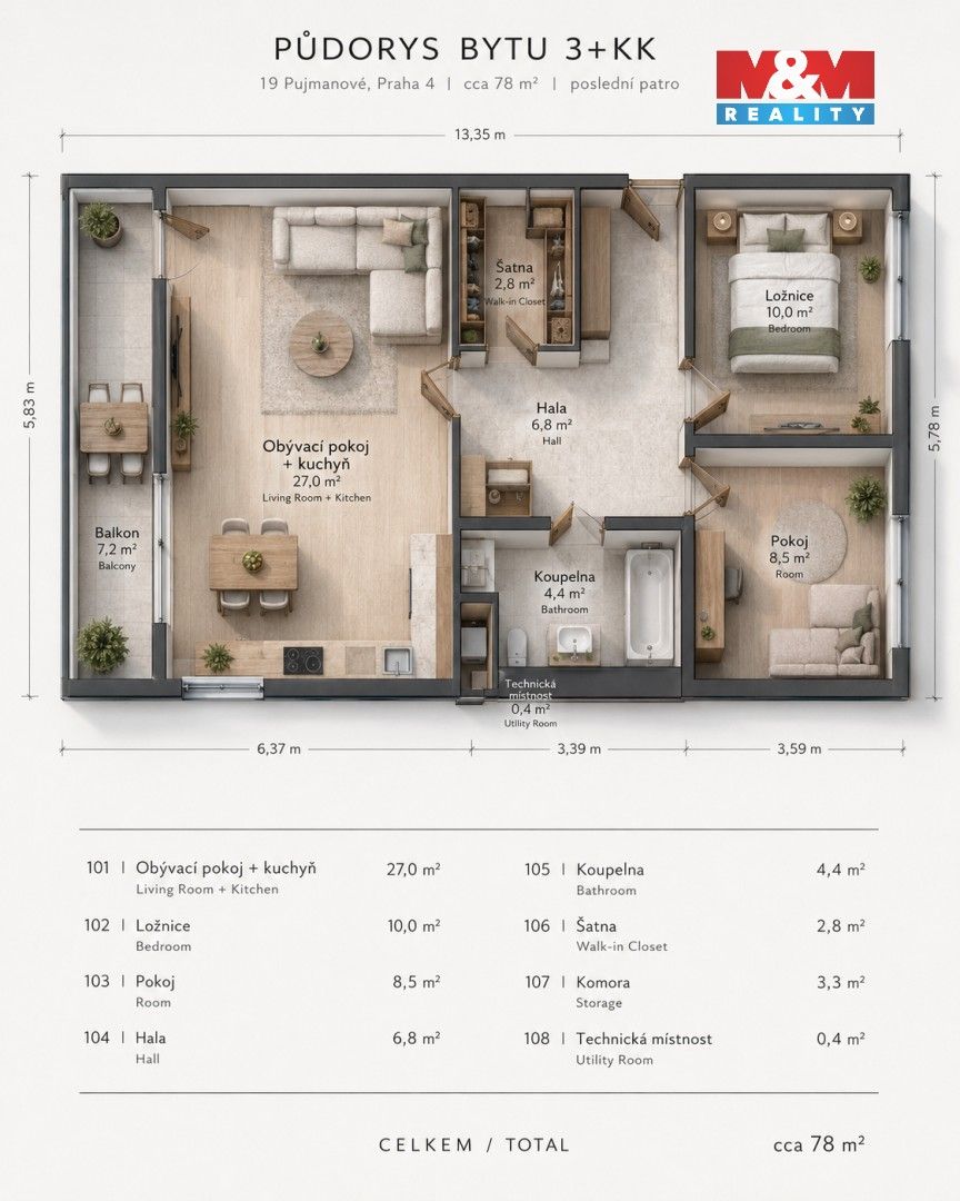 Prodej bytu 3+kk 76 m² - foto 19