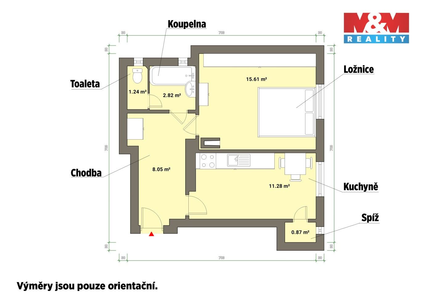 Prodej bytu 1+1 38 m² - foto 8