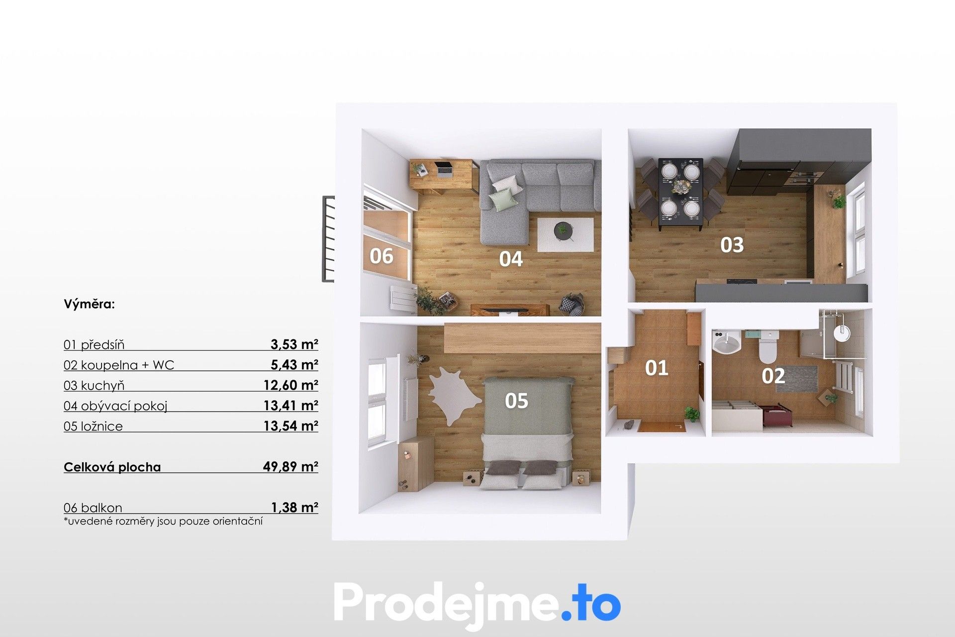 Prodej bytu 2+1 47 m² - foto 3