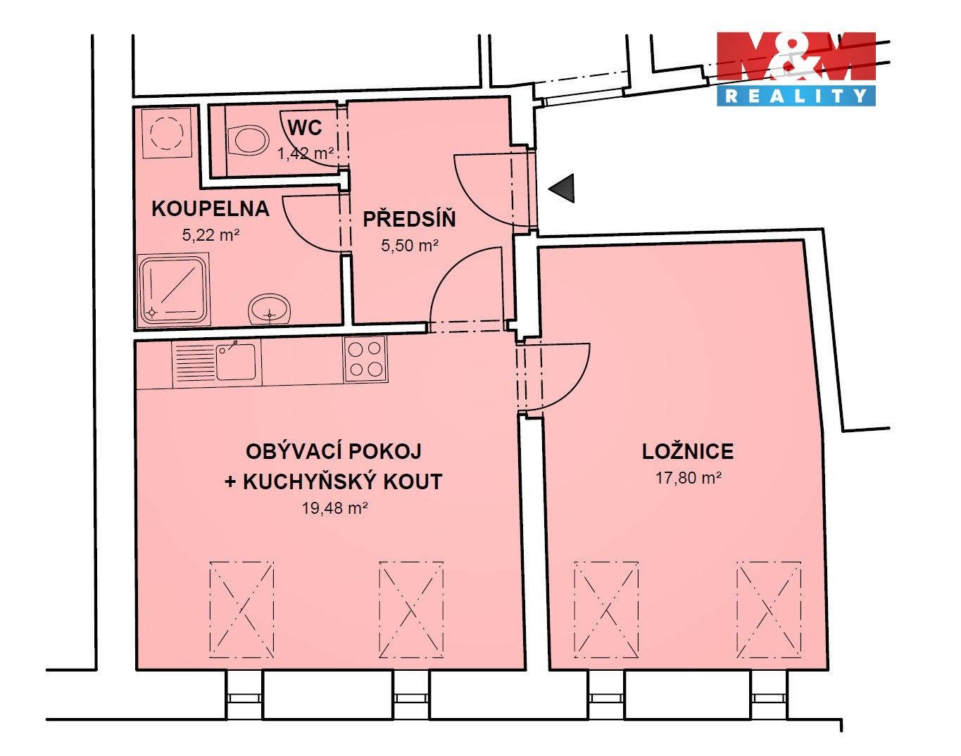 Pronájem bytu 2+kk 49 m² - foto 5
