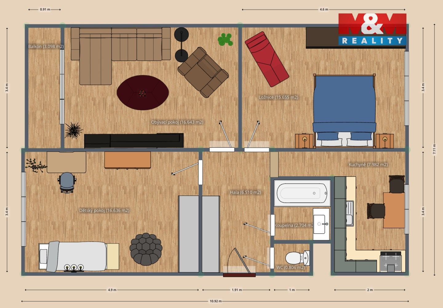 Prodej bytu 3+1 68 m² - foto 28