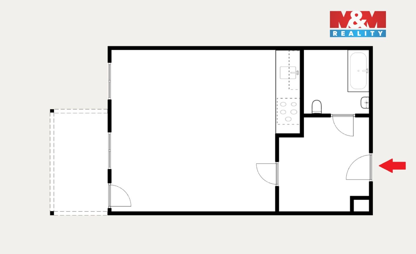 Prodej bytu 1+kk 33 m² - foto 5