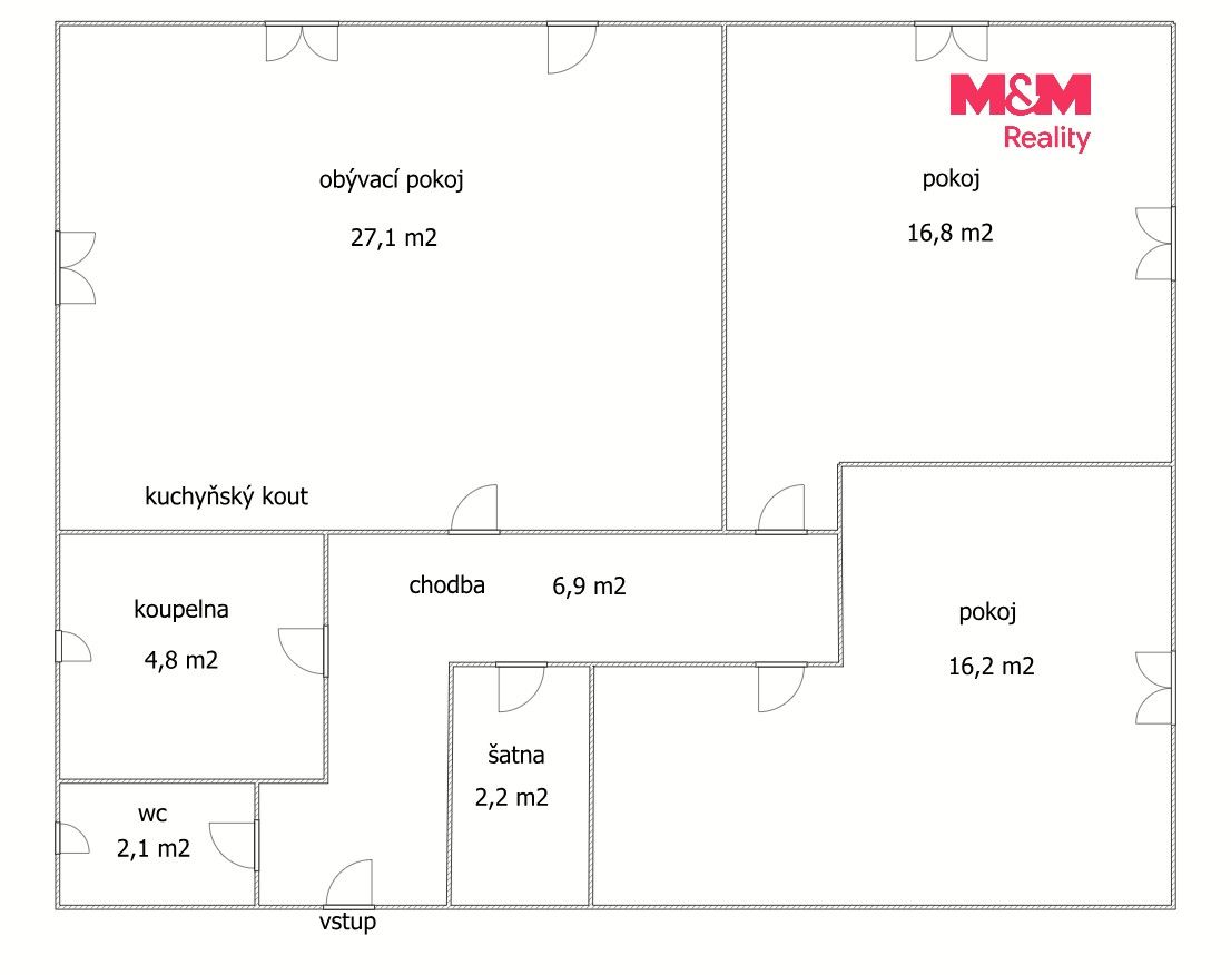Pronájem bytu 3+kk 76 m² - foto 2