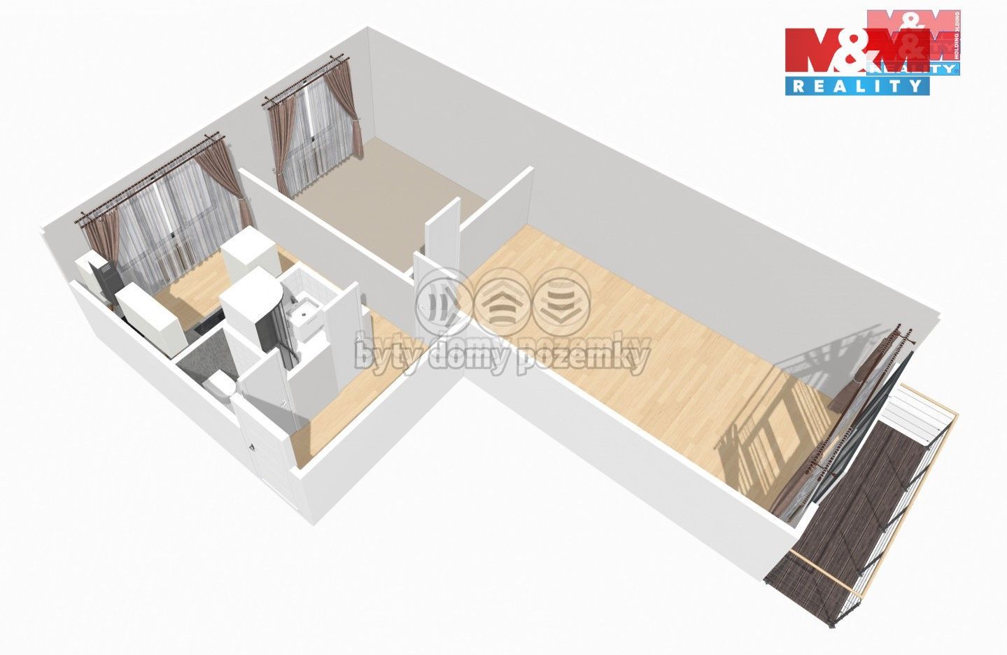 Pronájem bytu 2+1 50 m² - foto 3
