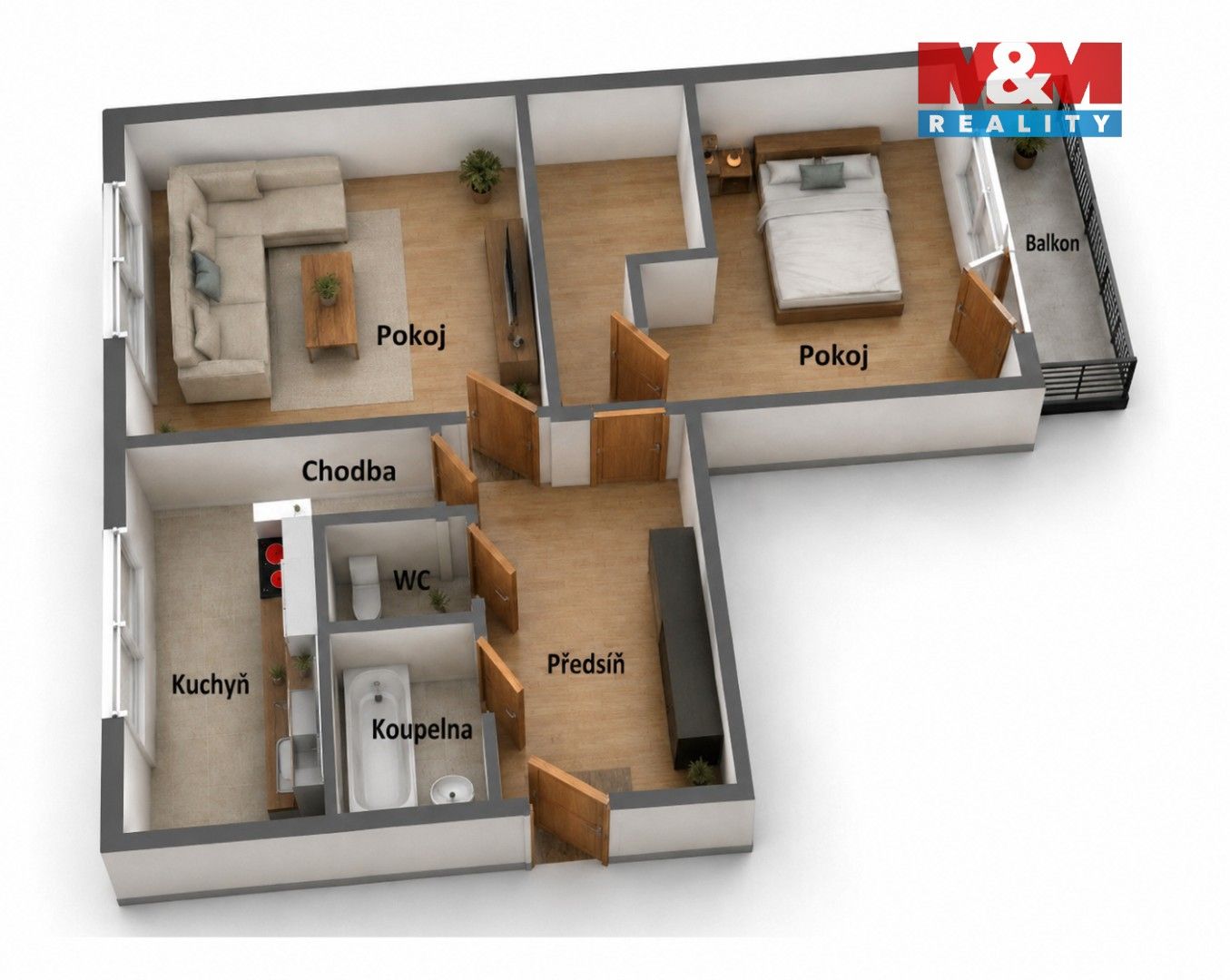 Prodej bytu 2+1 57 m² - foto 12