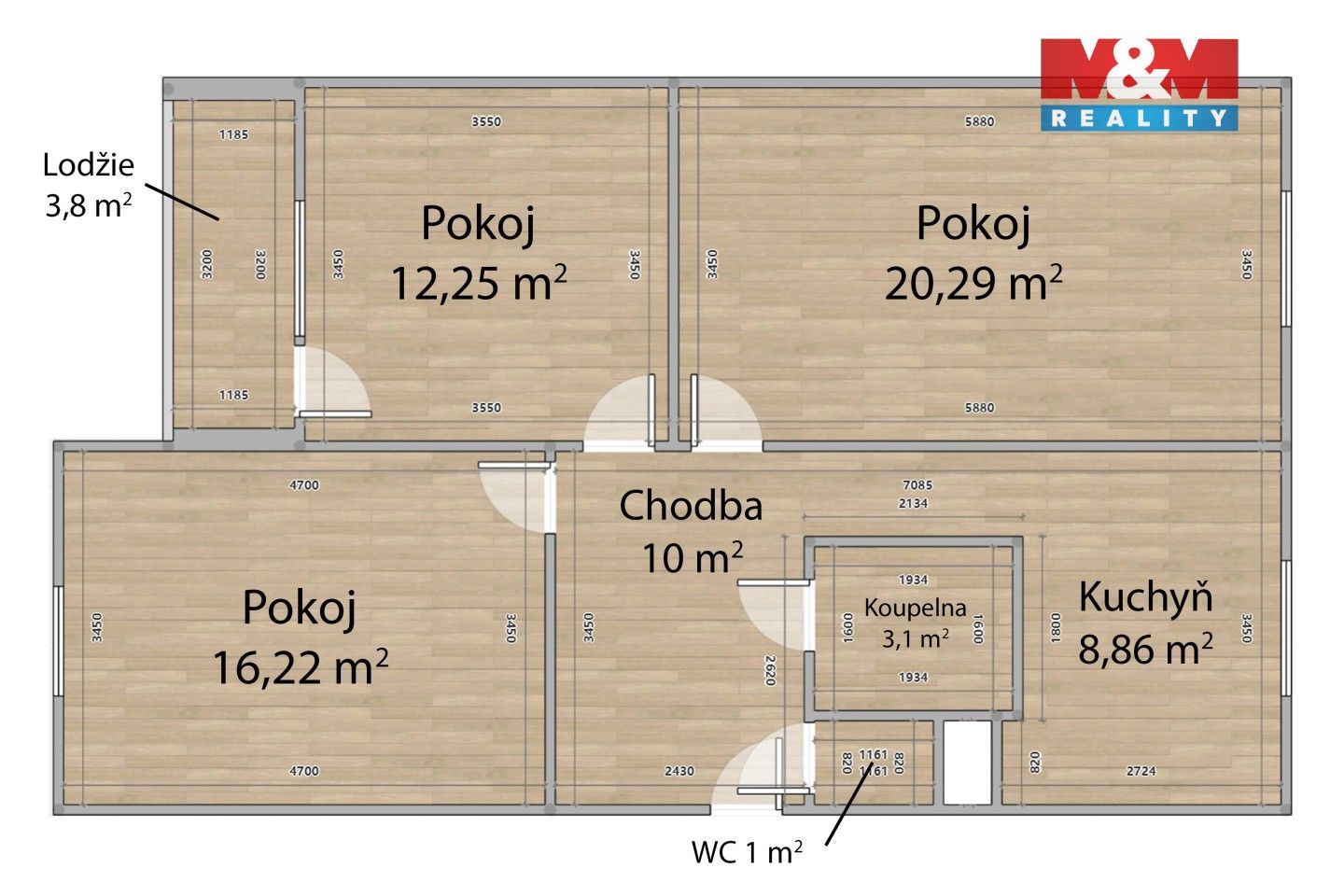 Pronájem bytu 3+1 80 m² - foto 10