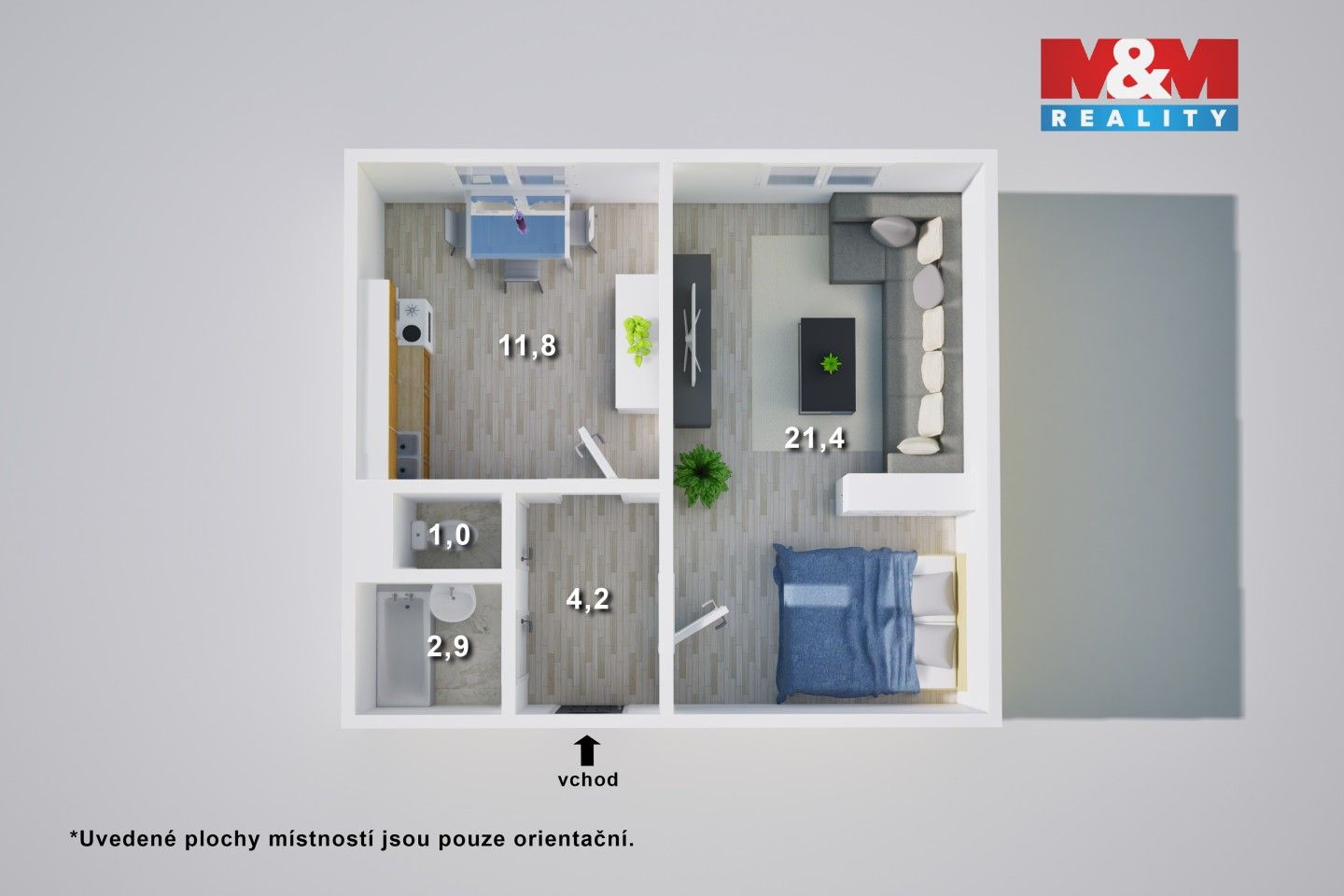 Pronájem bytu 1+1 41 m² - foto 13