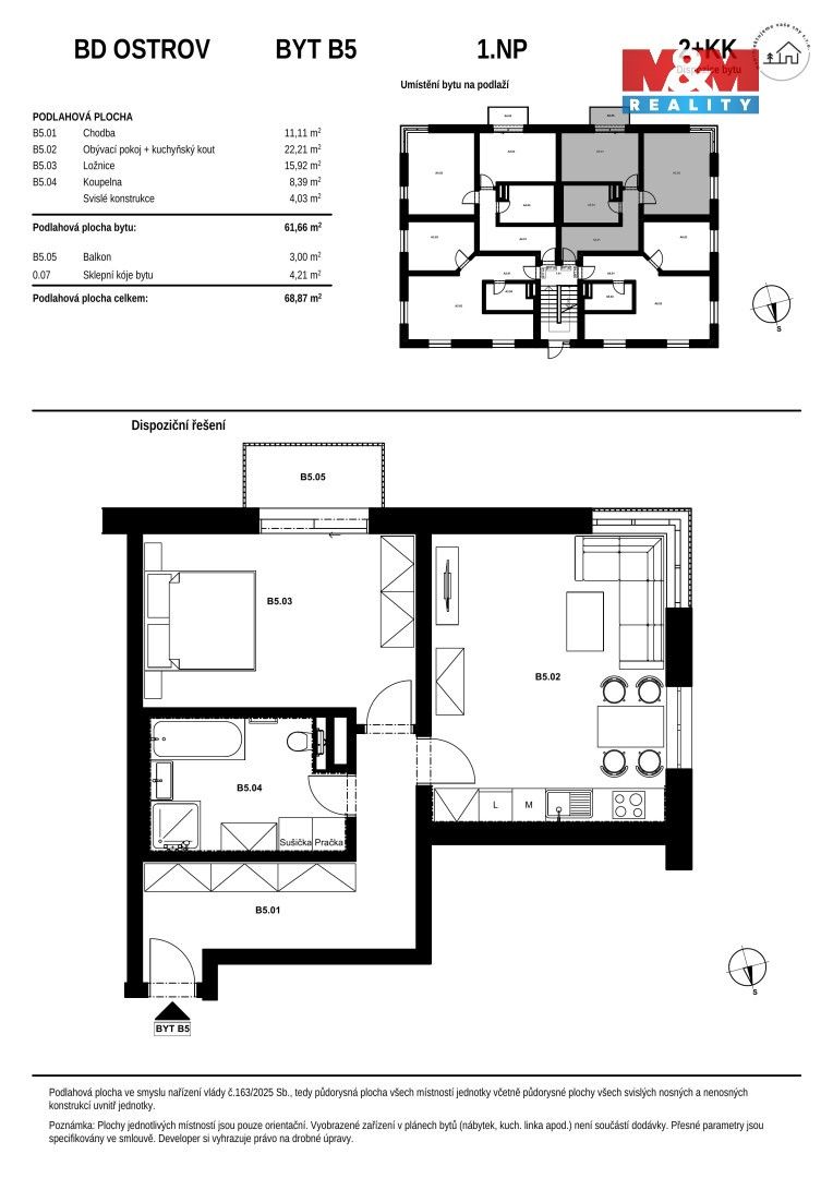 Prodej bytu 2+kk 69 m² - foto 5