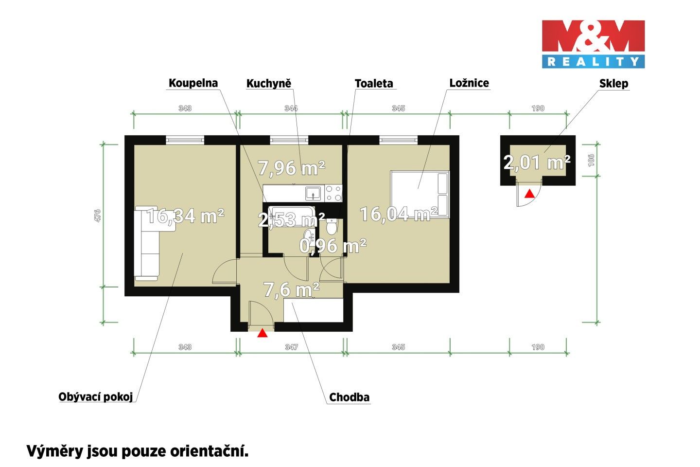 Prodej bytu 2+1 52 m² - foto 5