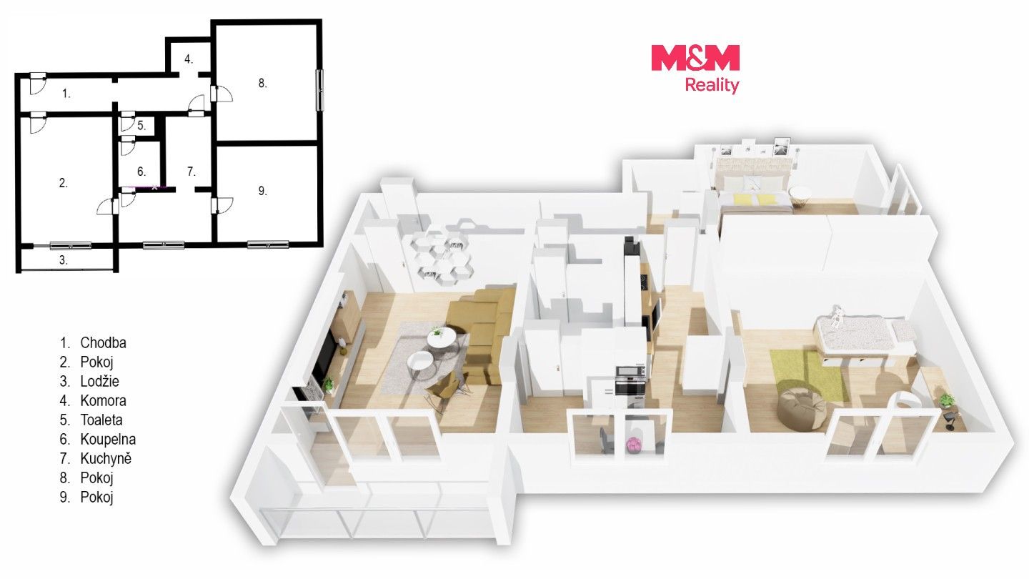 Prodej bytu 3+1 71 m² - foto 1