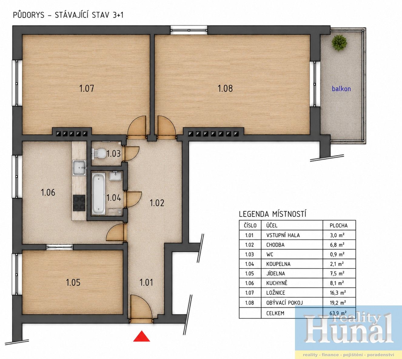 Prodej bytu 3+1 63 m² - foto 5