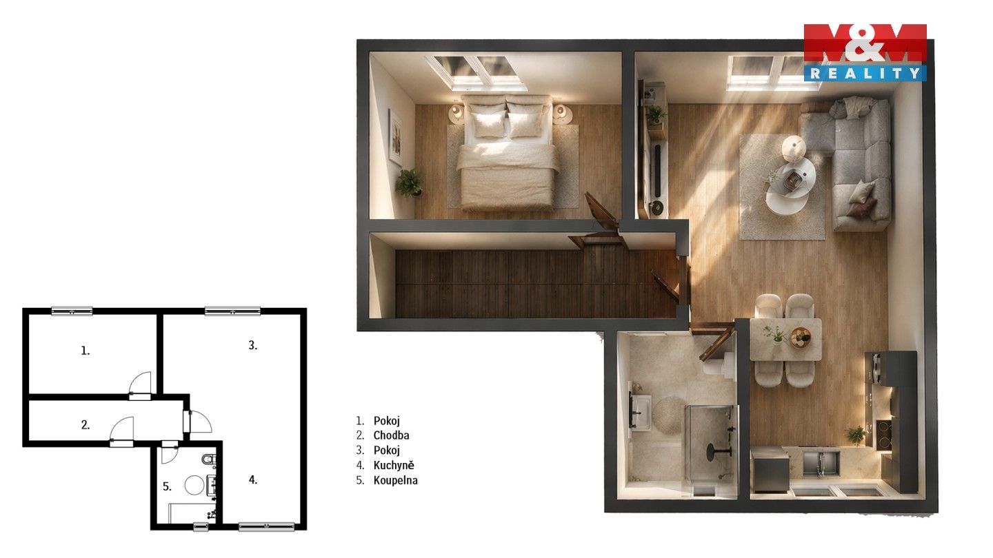 Prodej bytu 2+kk 43 m² - foto 5