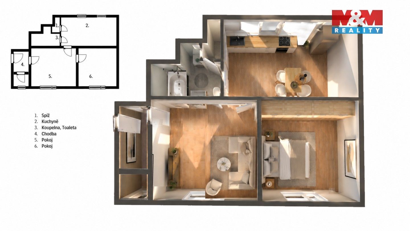 Prodej bytu 2+kk 57 m² - foto 5