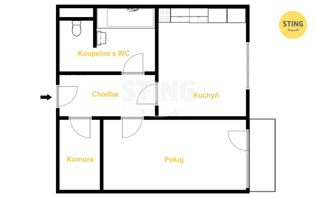 Prodej bytu 1+1 44 m² - foto 11