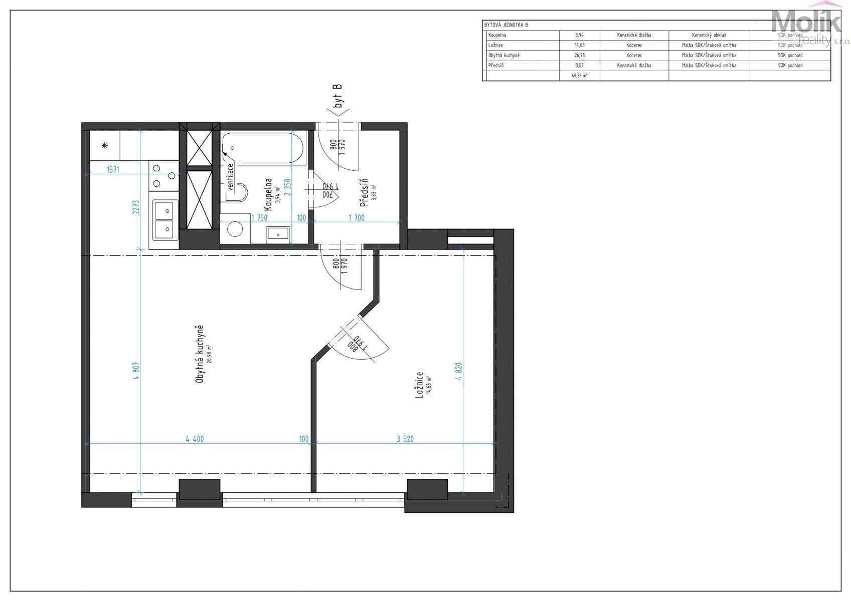 Pronájem bytu 2+kk 50 m² - foto 14