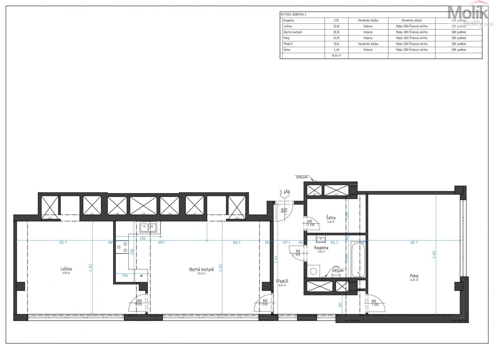 Pronájem bytu 3+kk 97 m² - foto 14