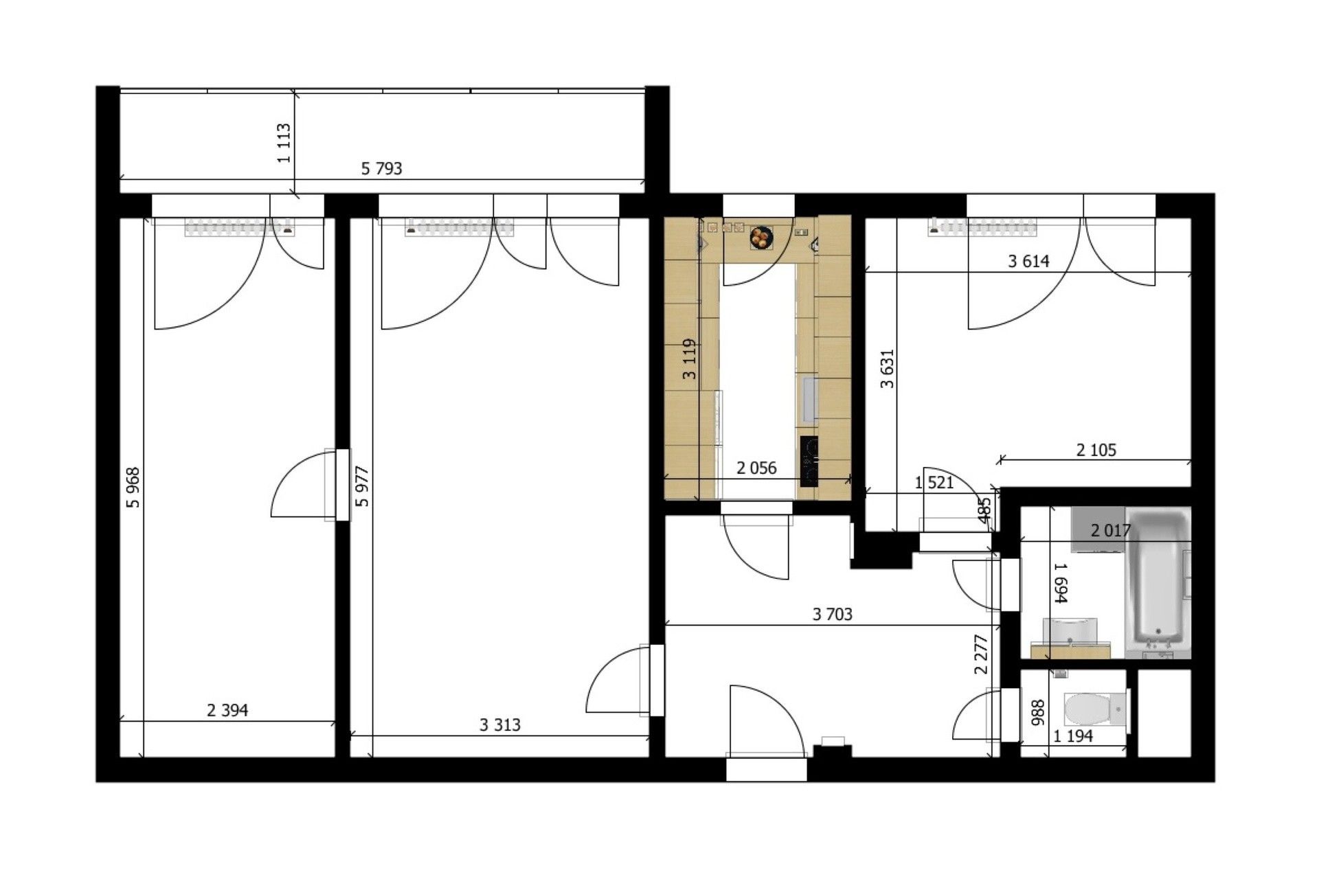Pronájem bytu 3+1 63 m² - foto 21