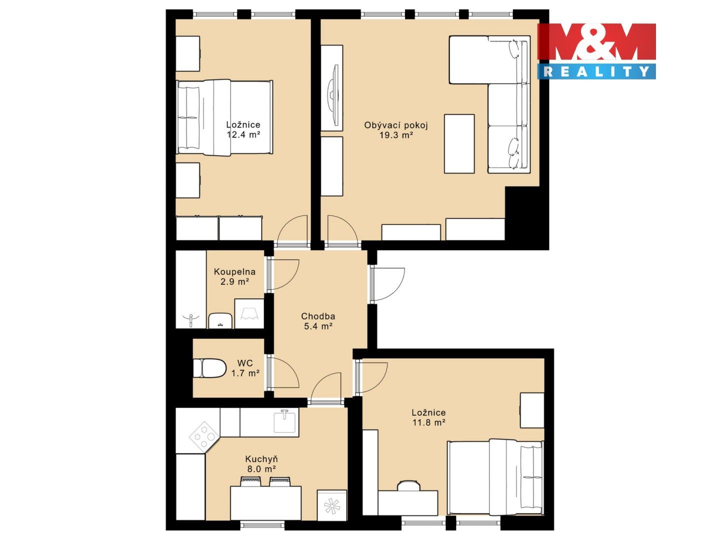 Prodej bytu 3+1 70 m² - foto 13