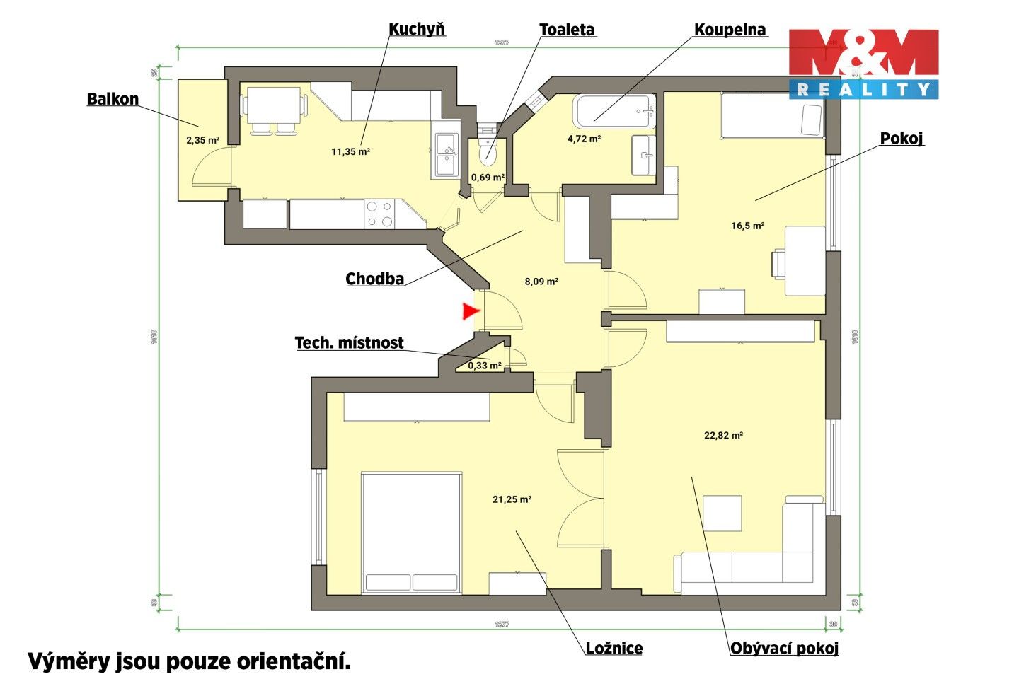 Prodej bytu 3+1 86 m² - foto 4
