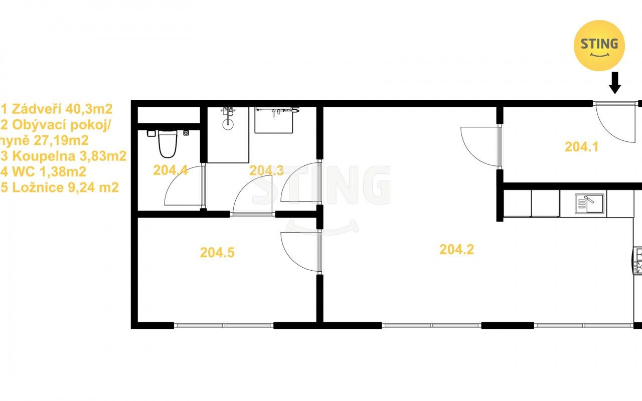 Prodej bytu 2+kk 45 m² - foto 15
