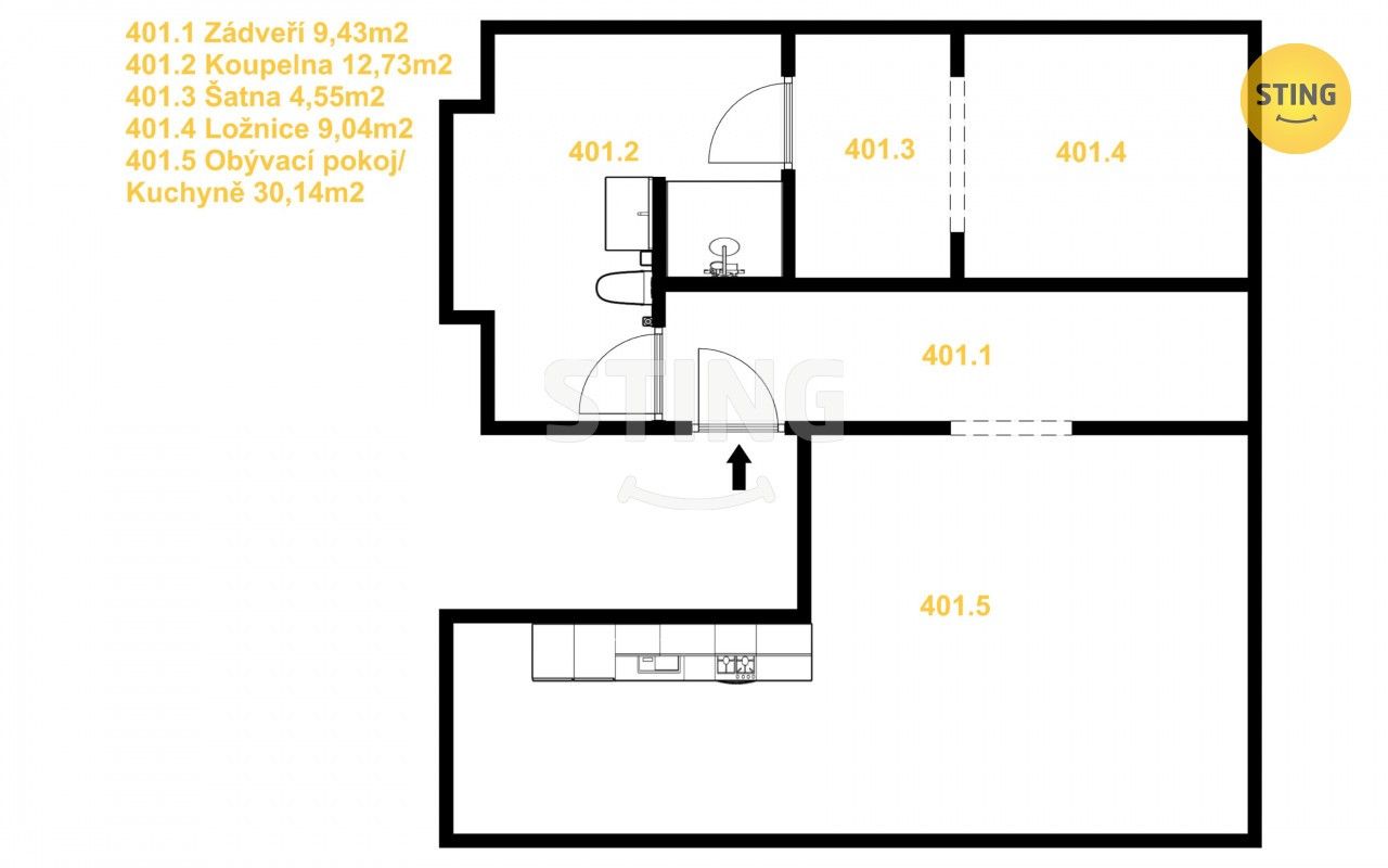 Prodej bytu 2+kk 44 m² - foto 16