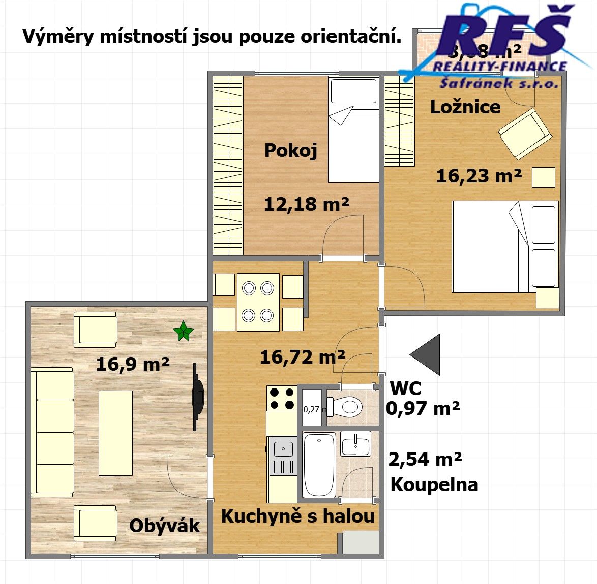 Prodej bytu 3+1 66 m² - foto 1