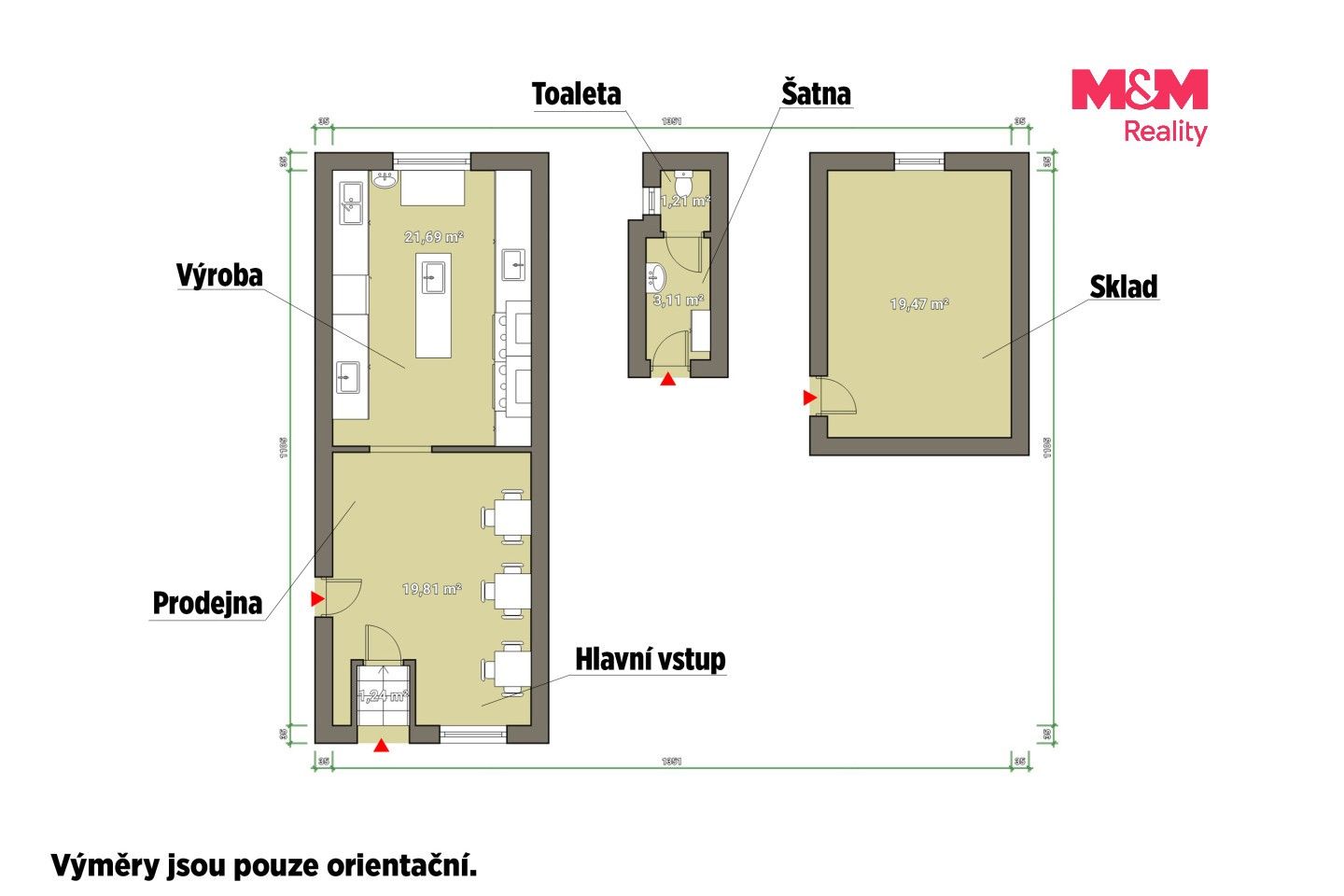 Pronájem komerčního prostoru 65 m² - foto 2