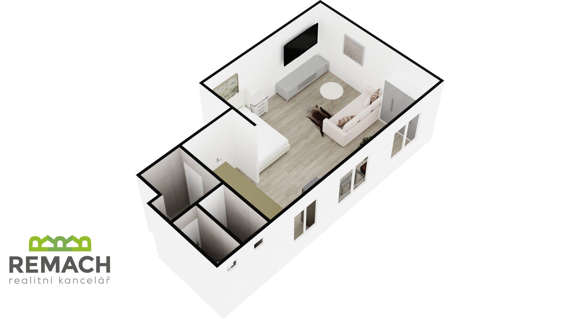 Pronájem bytu 1+kk 38 m² - foto 3