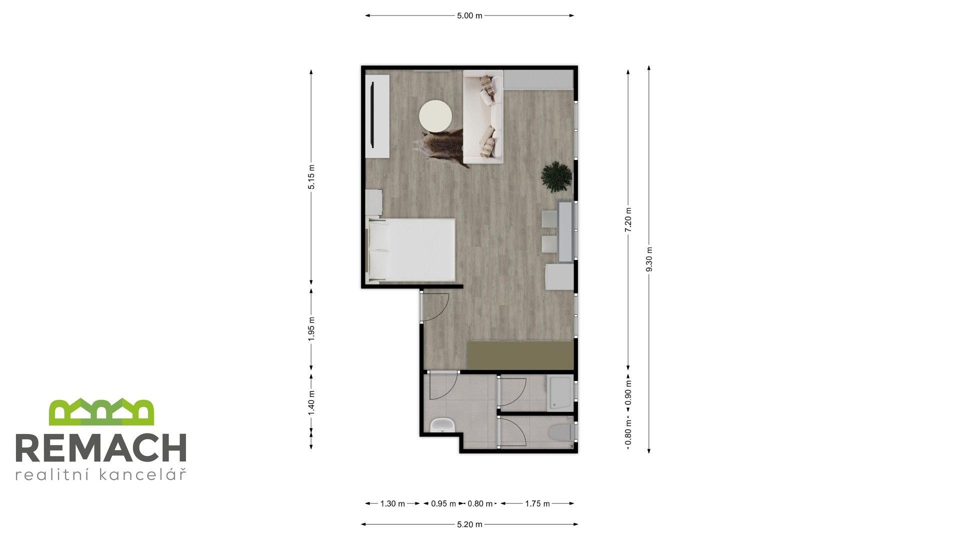 Pronájem bytu 1+kk 38 m² - foto 10