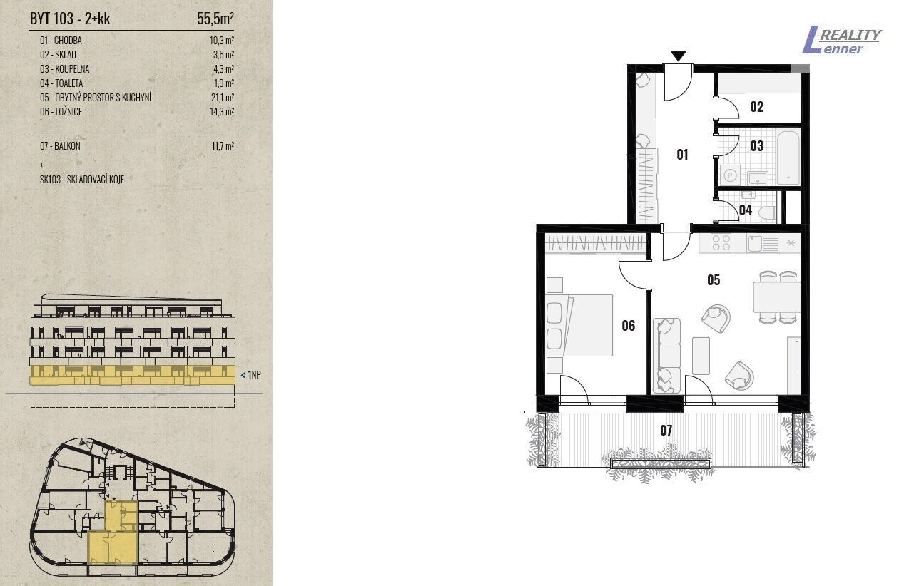 Prodej bytu 2+kk 55 m² - foto 11