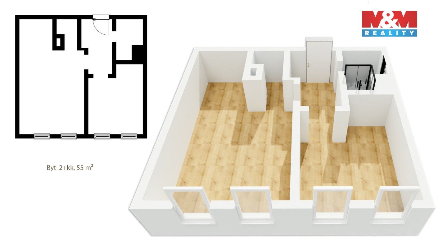 Prodej bytu 2+kk 55 m² - foto 4