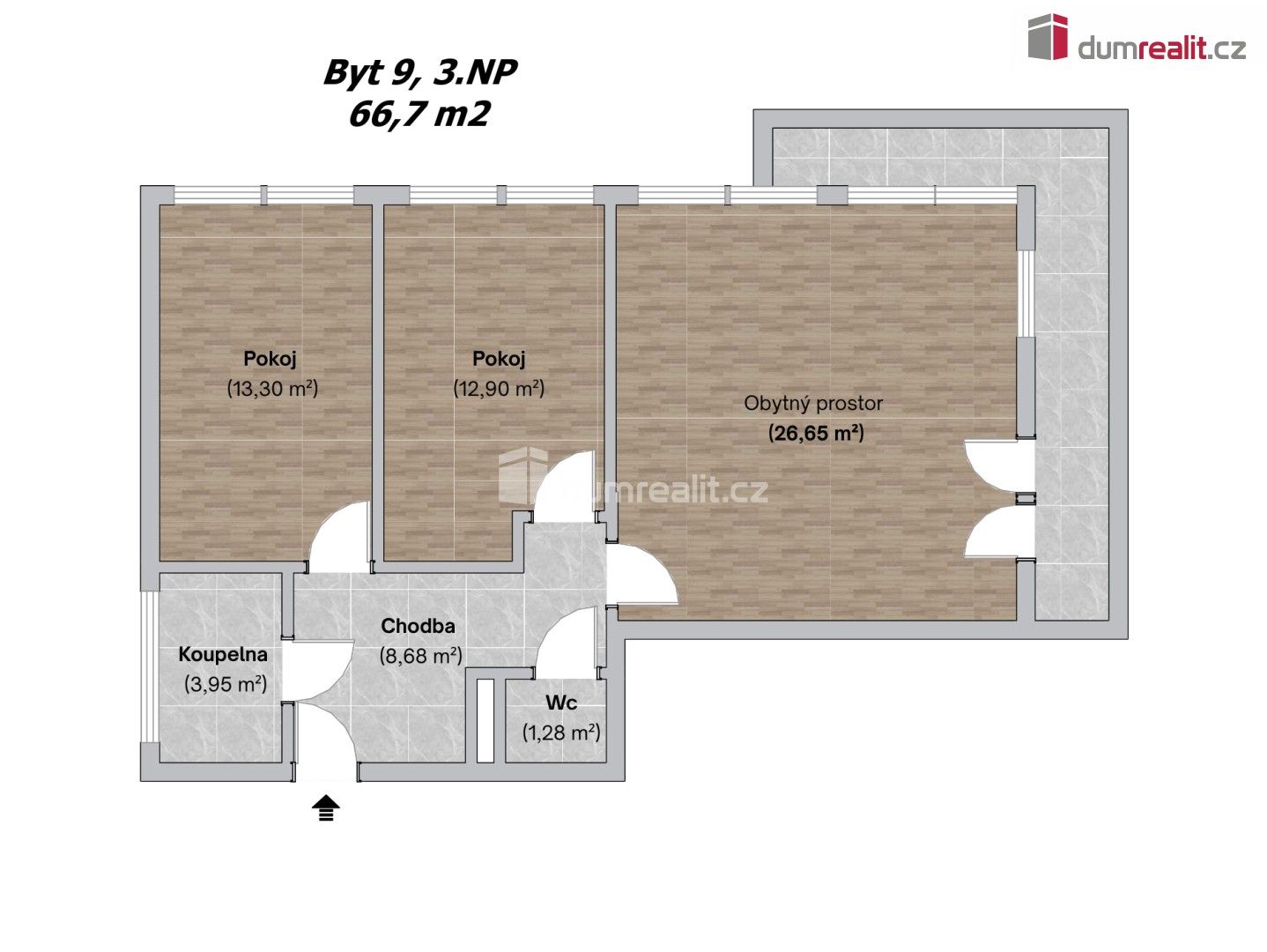 Prodej bytu 3+kk 66 m² - foto 6