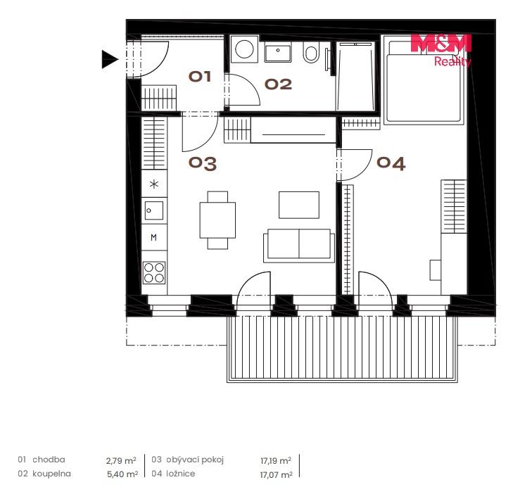 Prodej bytu 2+kk 44 m² - foto 6