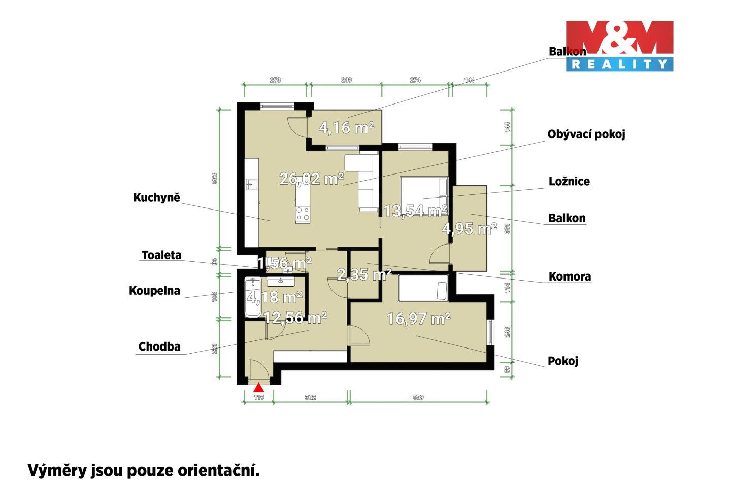 Pronájem bytu 3+kk 77 m² - foto 19