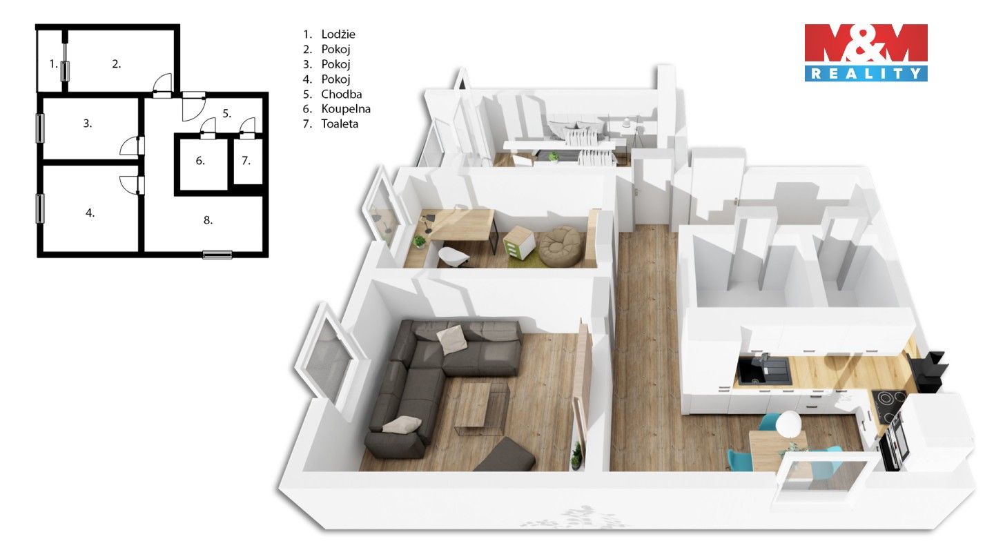 Prodej bytu 3+1 66 m² - foto 4