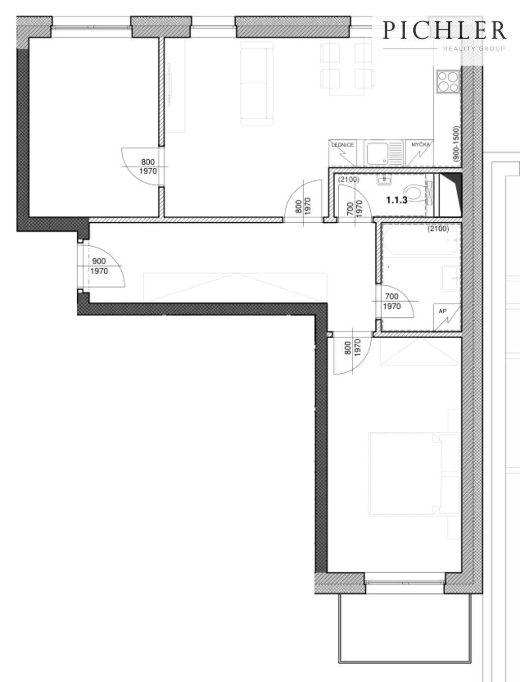 Prodej bytu 3+kk 70 m² - foto 2