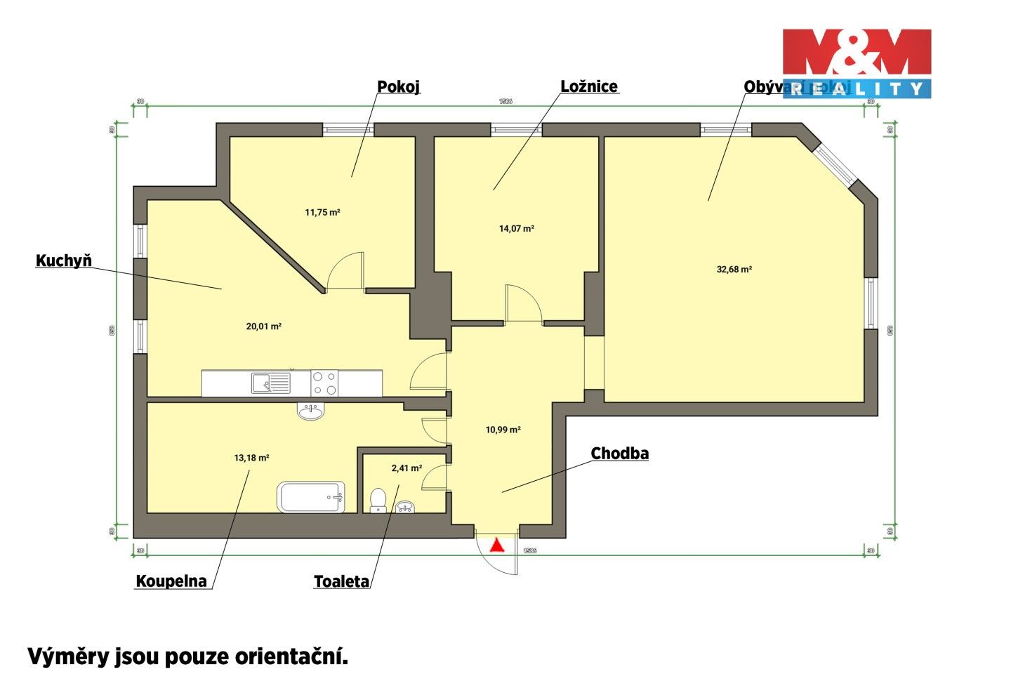 Pronájem bytu 3+1 110 m² - foto 8