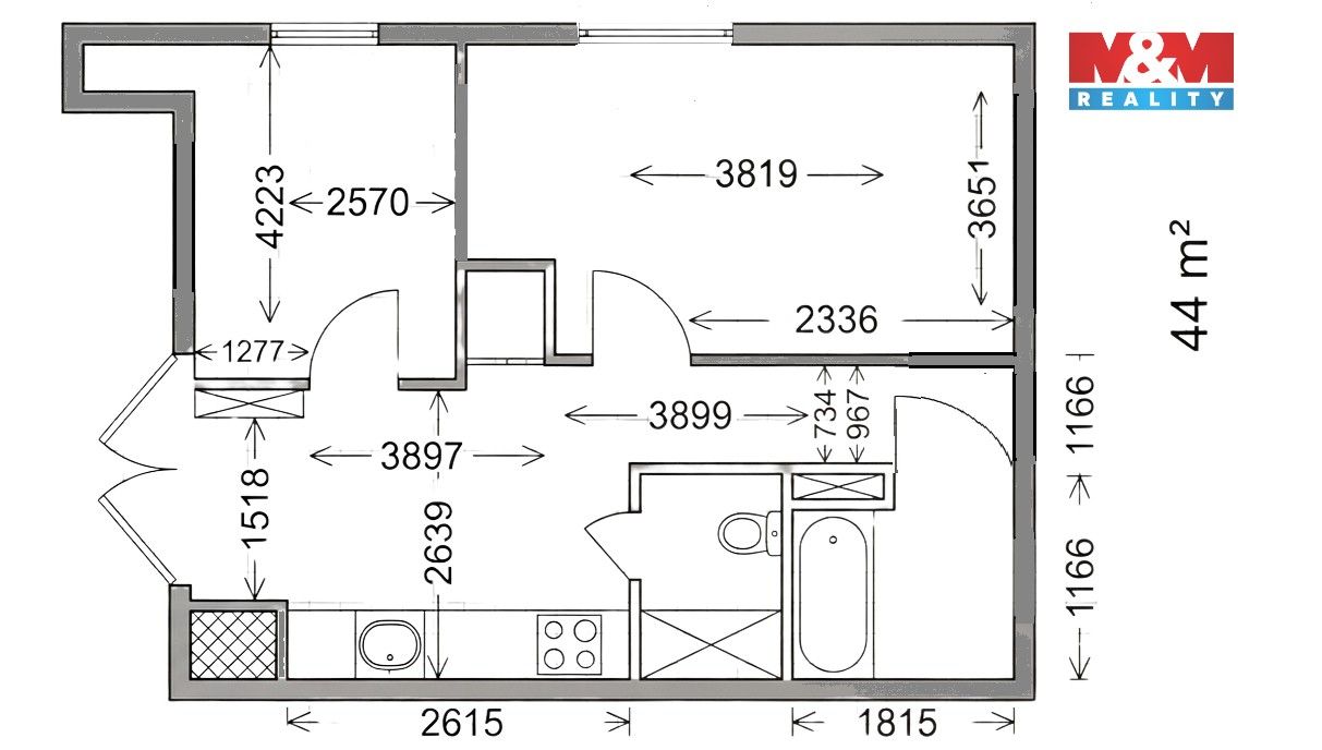 Prodej bytu 2+kk 44 m² - foto 15