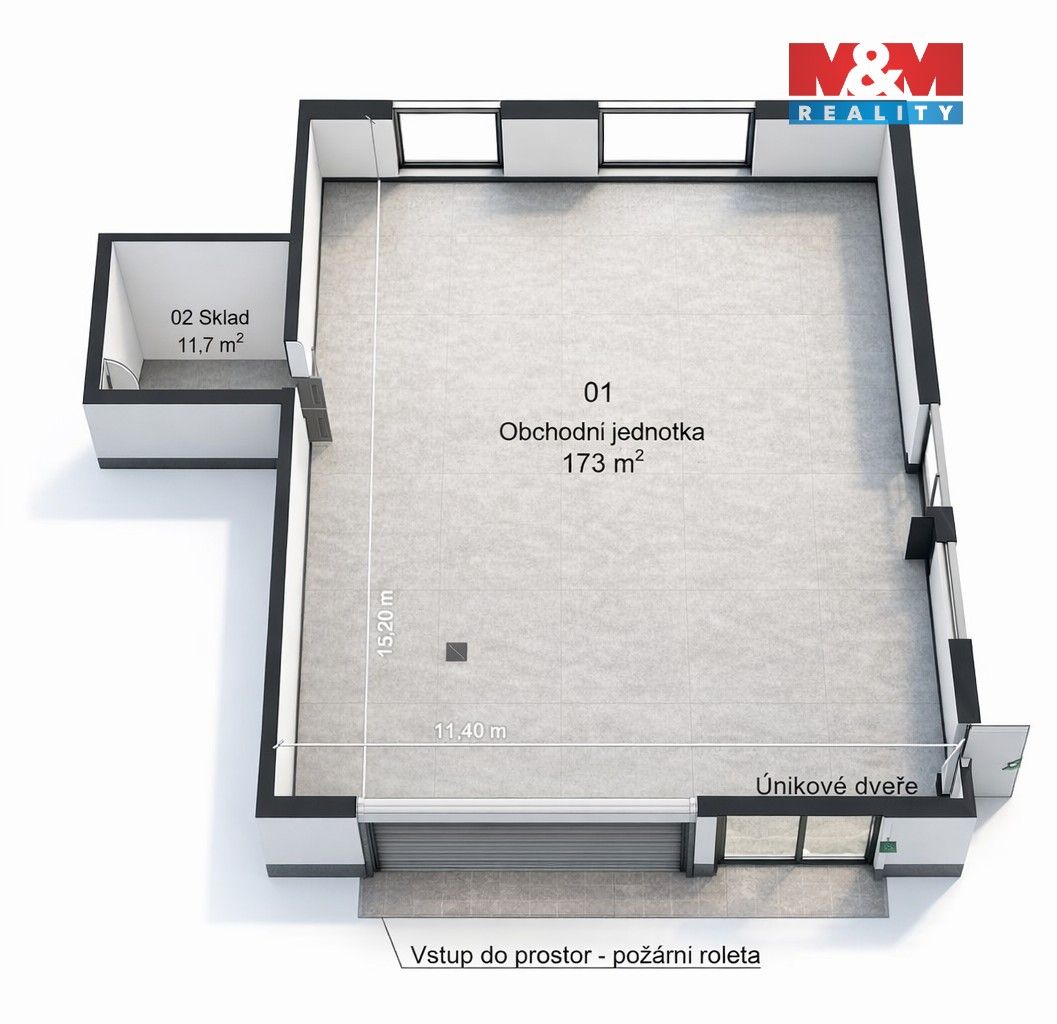 Pronájem komerčního prostoru 185 m² - foto 12