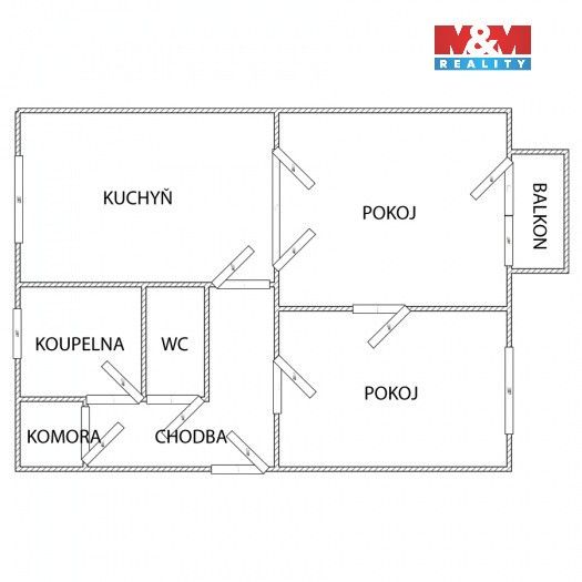 Pronájem bytu 2+1 54 m² - foto 8