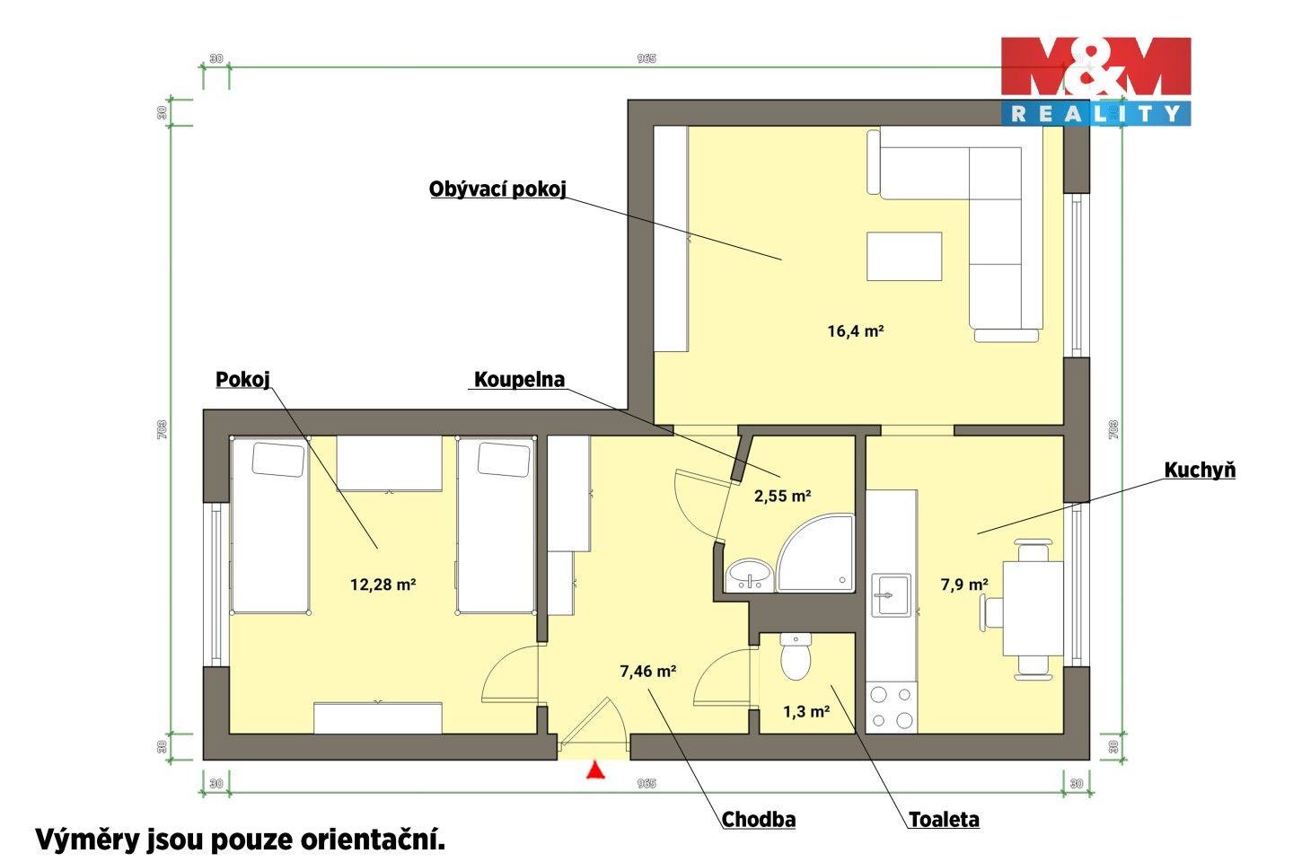 Prodej bytu 2+1 51 m² - foto 5