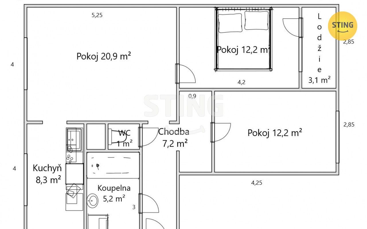 Prodej bytu 3+kk 69 m² - foto 17