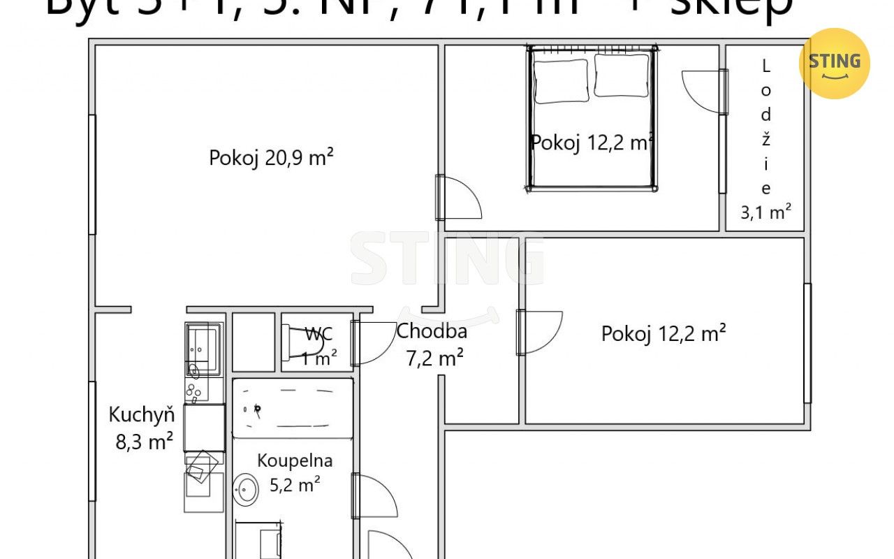 Prodej bytu 3+kk 69 m² - foto 18