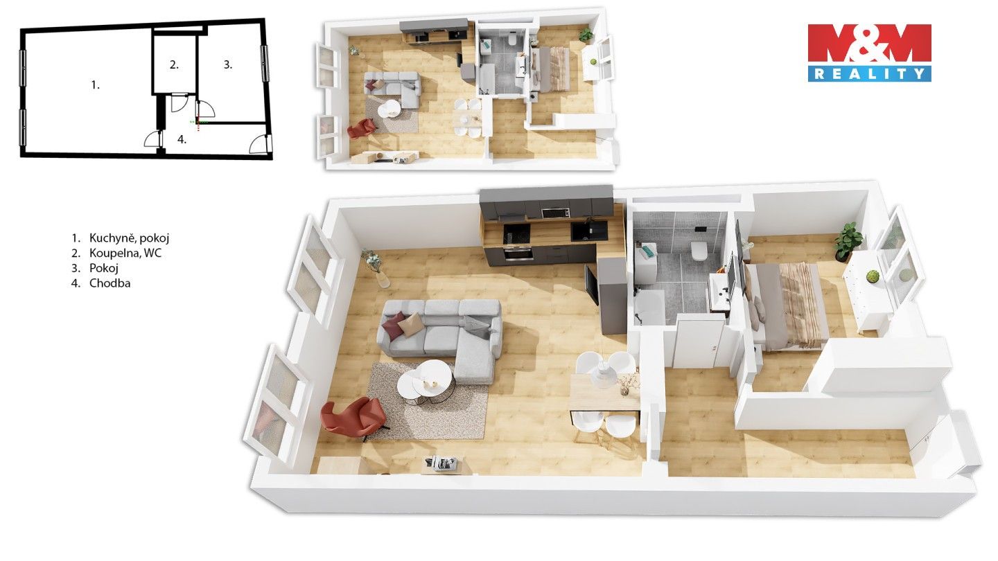 Prodej bytu 2+kk 57 m² - foto 4