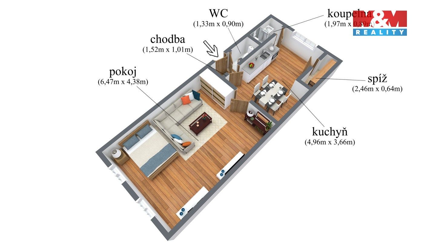 Prodej bytu 1+1 59 m² - foto 10