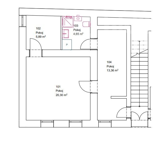 Pronájem bytu 2+1 44 m² - foto 1