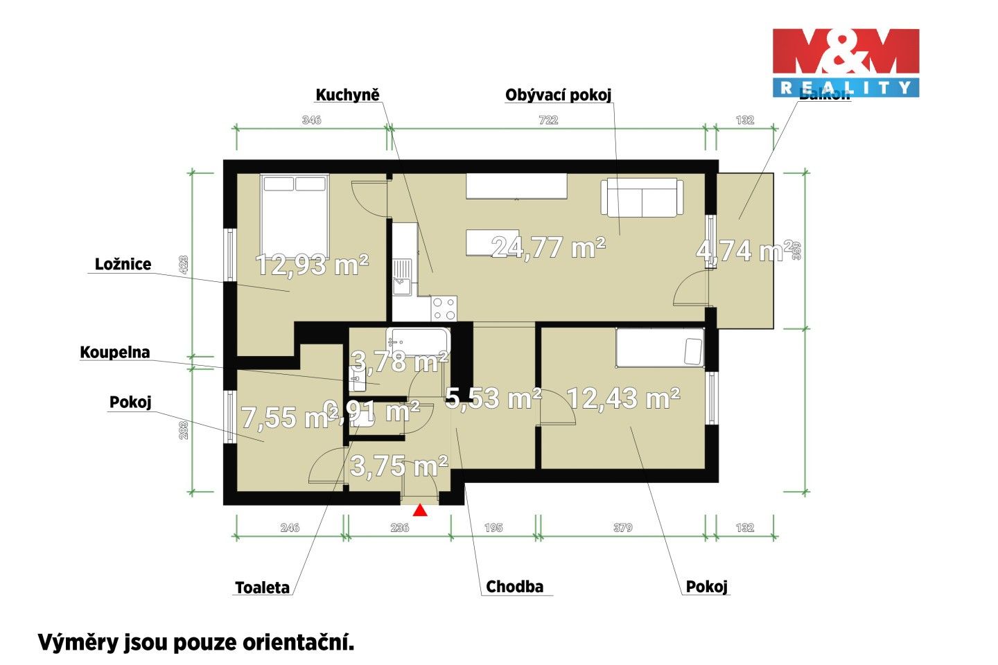 Prodej bytu 4+kk 74 m² - foto 5