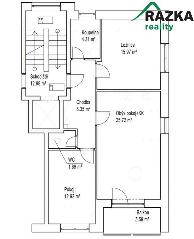 Prodej bytu 3+kk 69 m² - foto 4